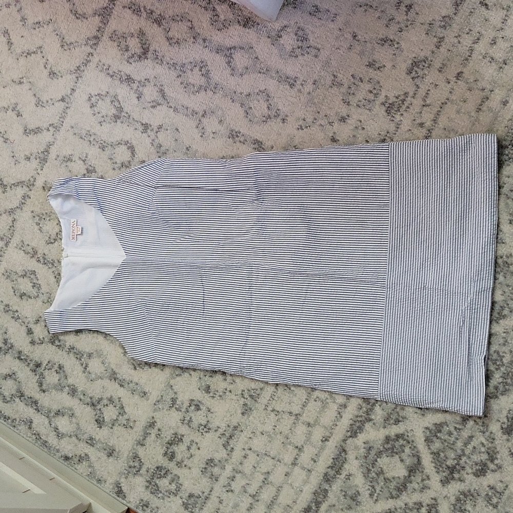 Seersucker shift dress